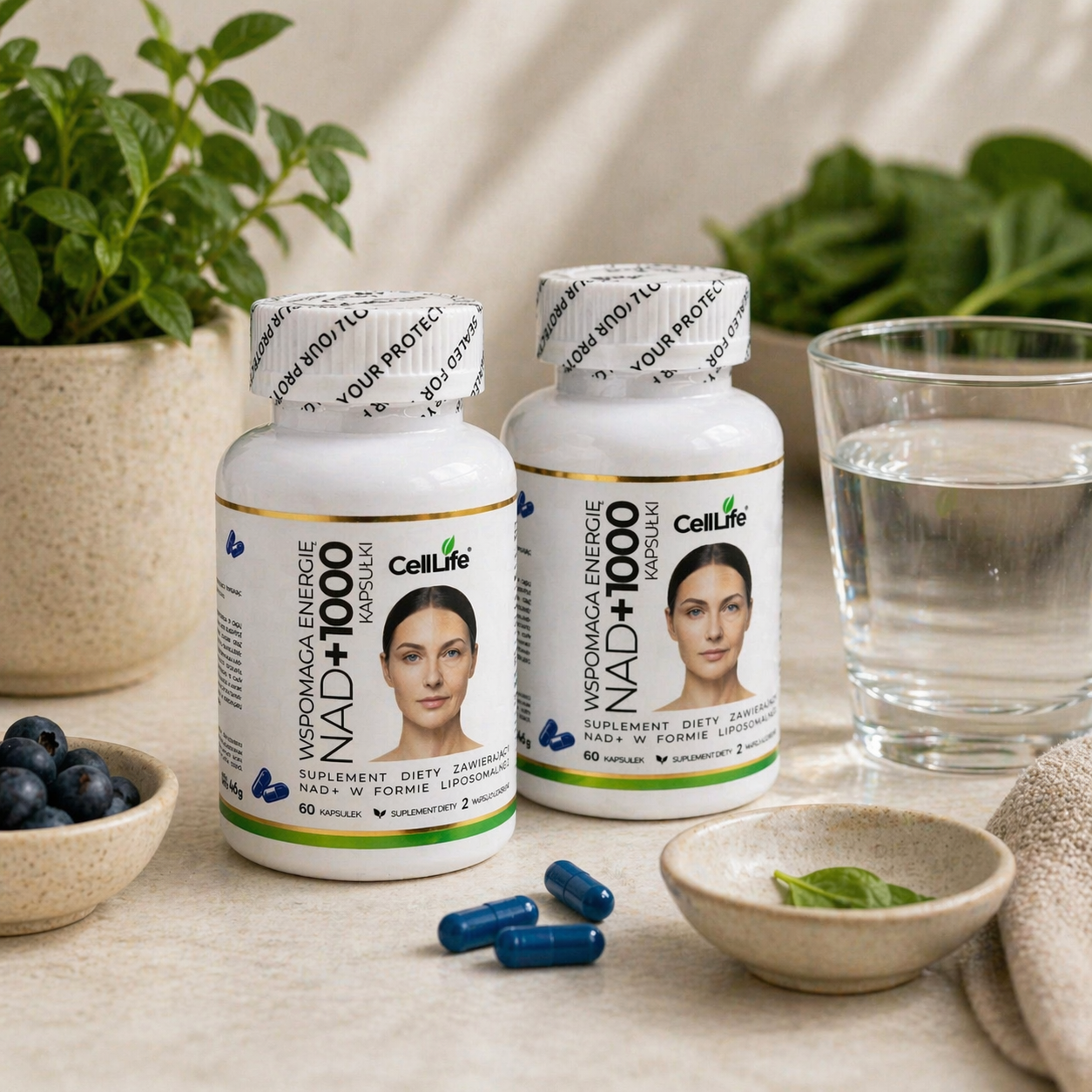 Suplement diety CELL LIFE NAD+1000 wspomaga energię 120 kapsułek