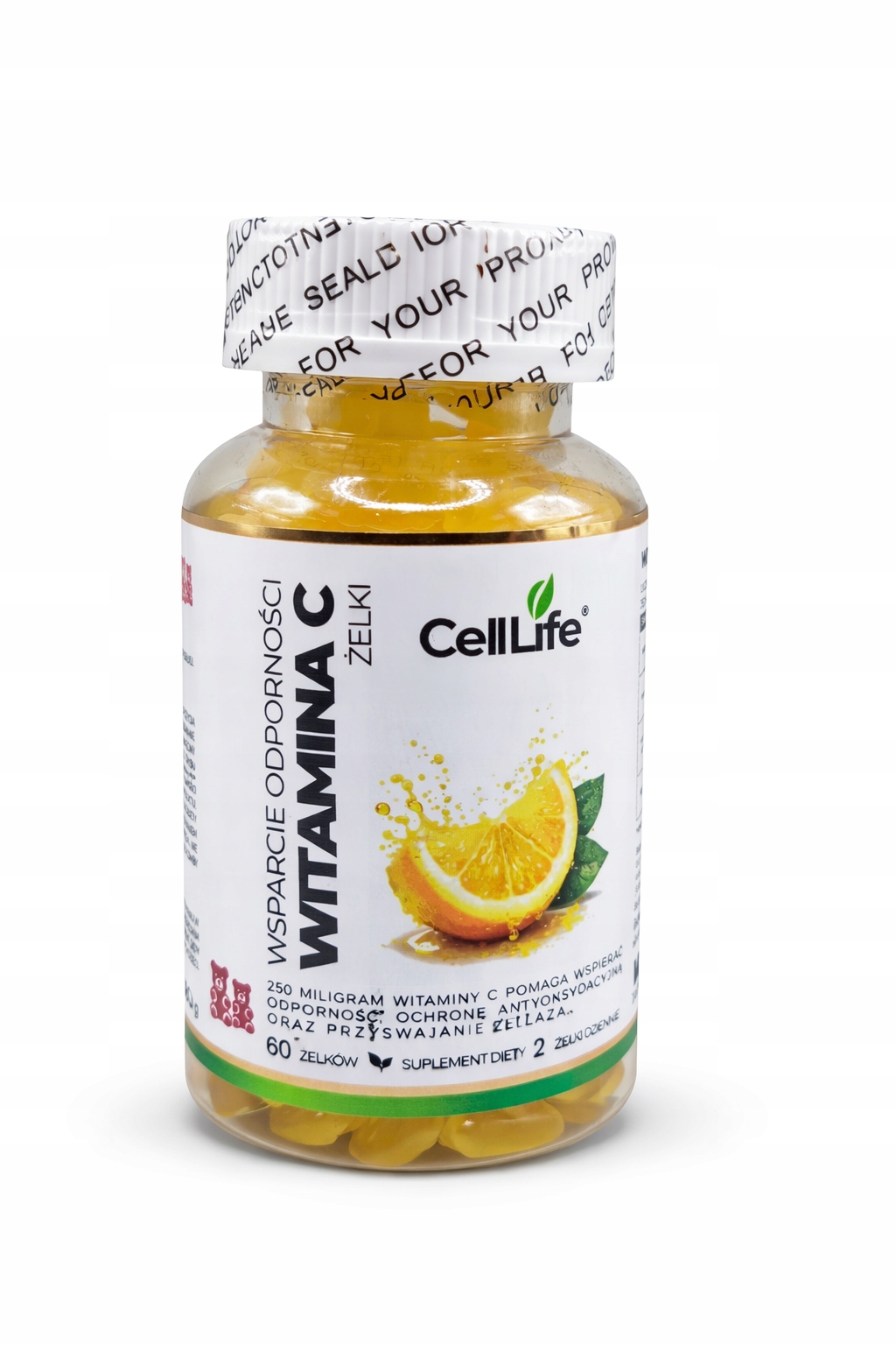 Suplement diety Cell-Life WITAMINA C w ŻELKACH 2szt odporność - 120 sztuk