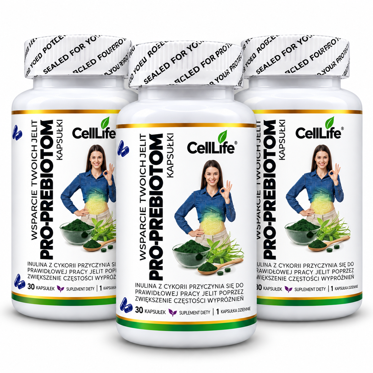 Suplement diety Cell Life PRO-PREBIOTIC wsparcie twoich jelit 3x30 kapsułek