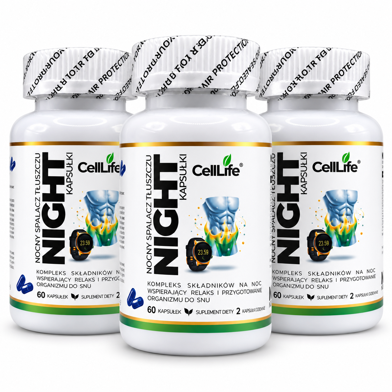 Suplement diety Cell Life Night Nocny spalacz tłuszczu 3x60 kapsułek