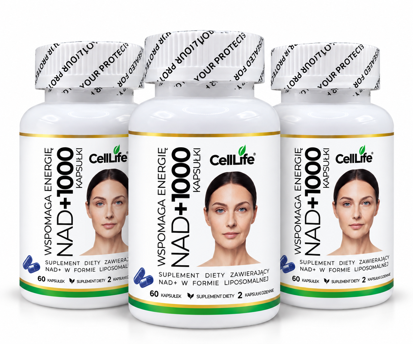 Suplement diety Cell Life NAD+1000 wspomaga energię 3x60 kapsułek