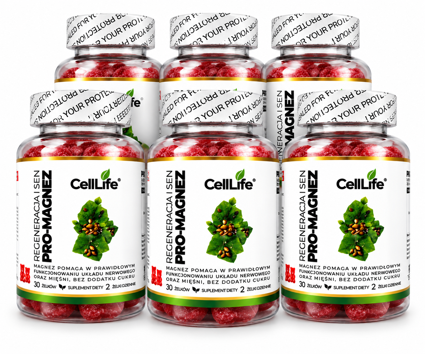 PROMAGNEZ  żelki wspierające układ nerwowy, 6x30 szt Cell Life