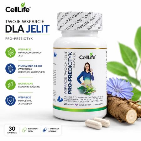 PREBIOTIC - kapsułki na wsparcie jelit, 30 szt