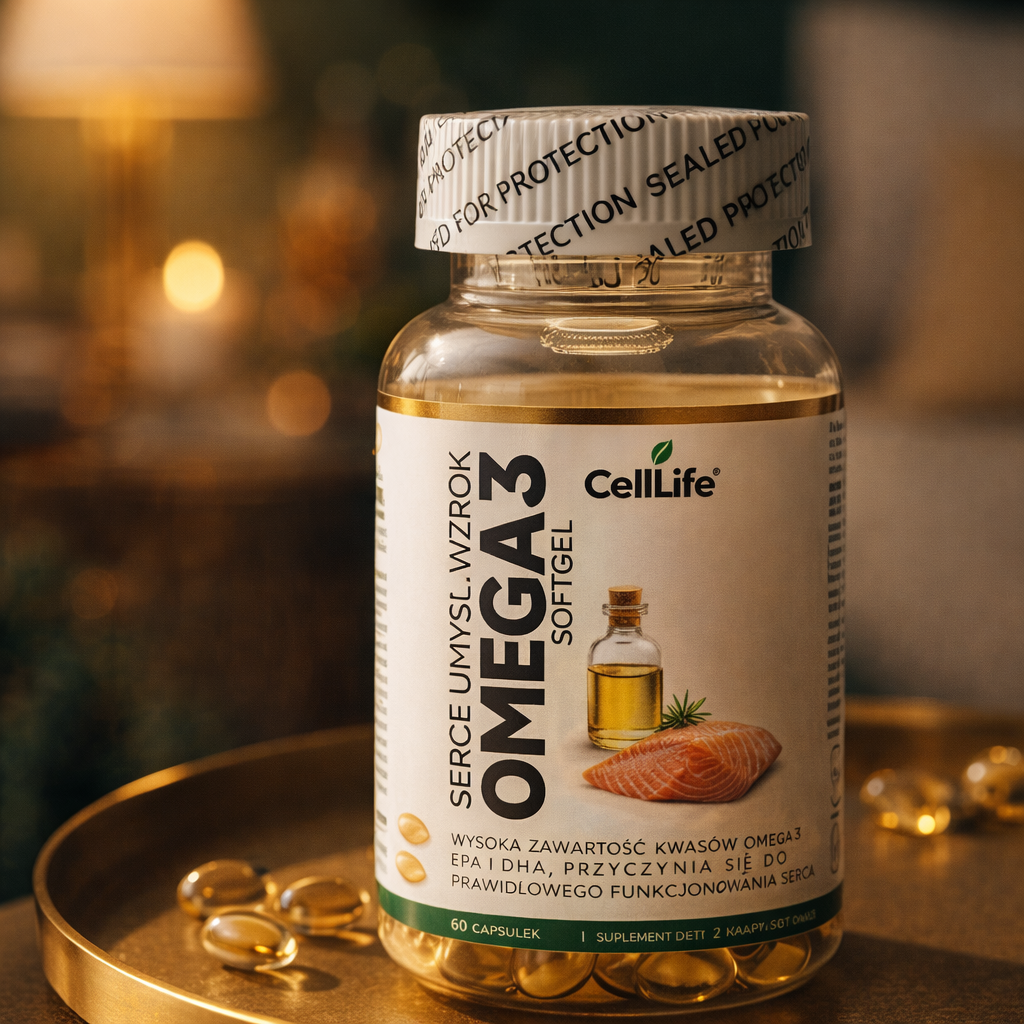 Suplement diety Cell-Life OMEGA 3, 60 kapsułek - BEZ RYBIEGO POSMAKU