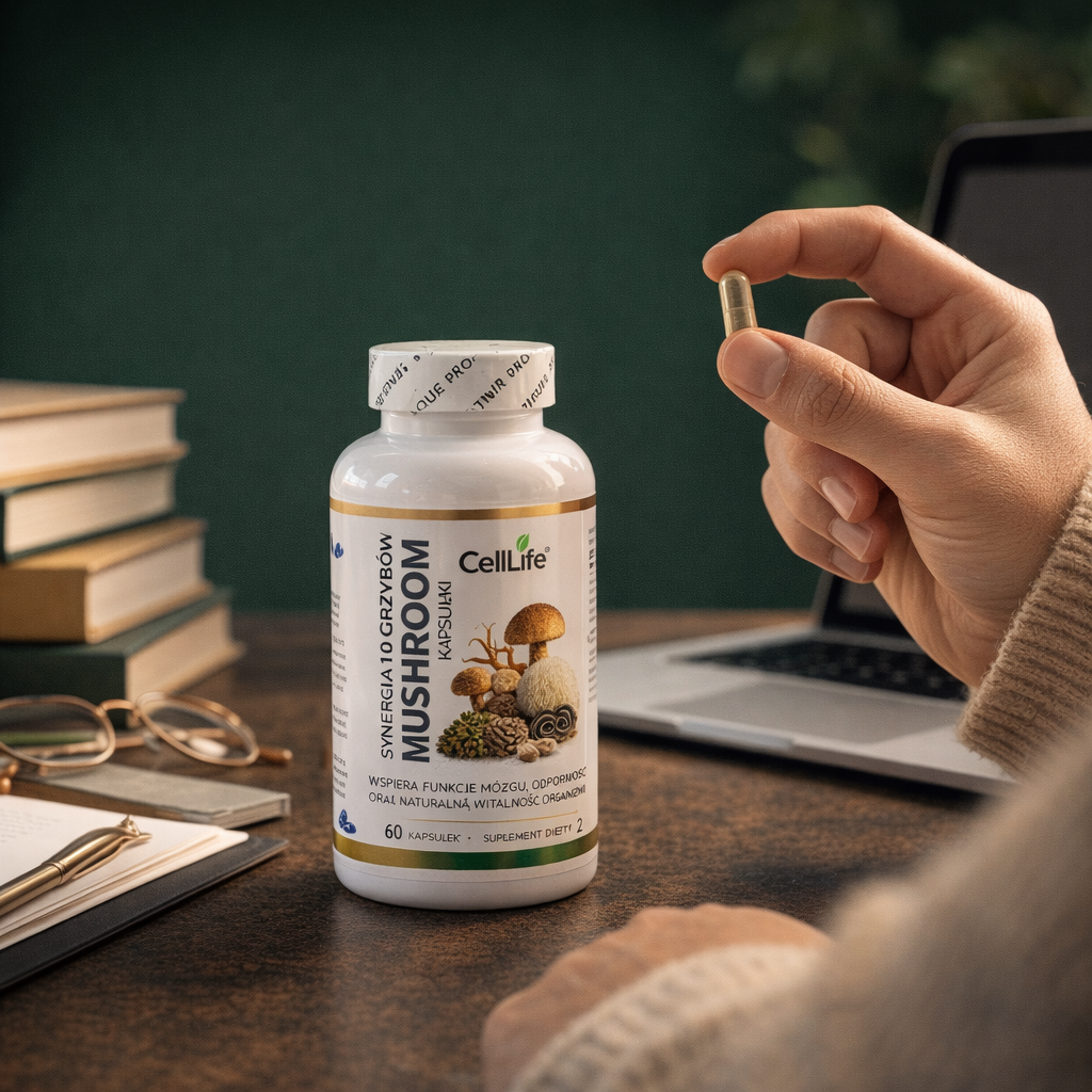 Suplement diety CELL LIFE MUSHROOM synergia 10 grzybów 60 kapsułek
