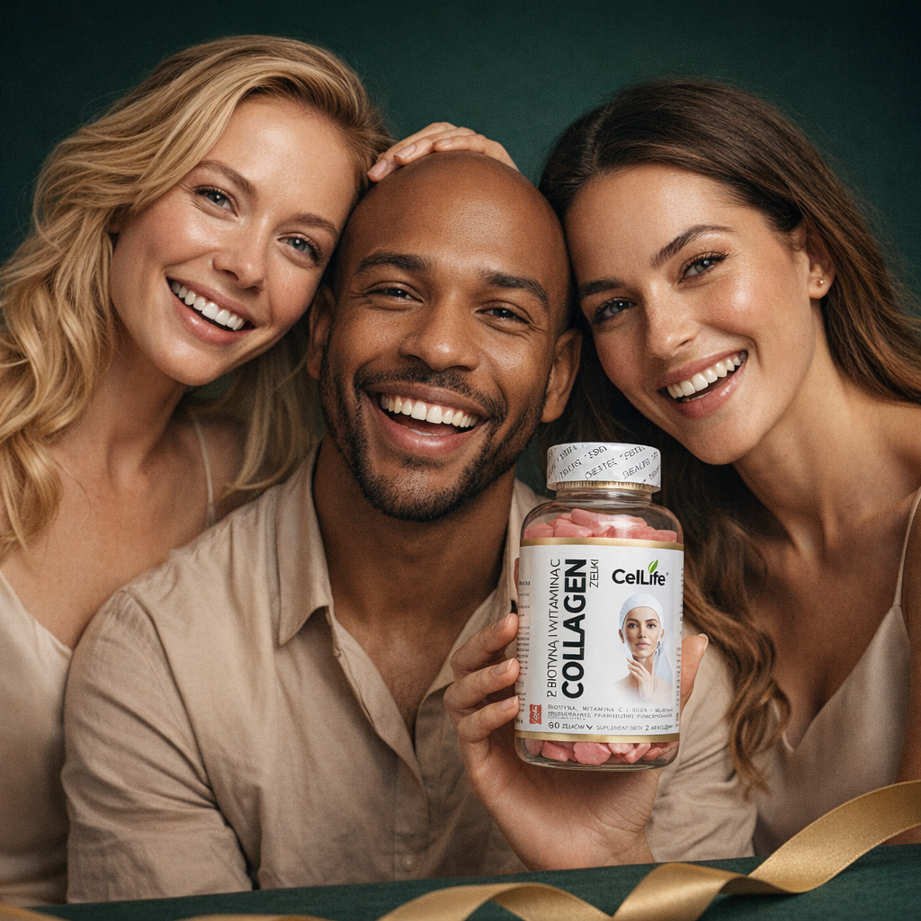 Suplement diety CELL LIFE Collagen z biotyną i witaminą C 60 żelków