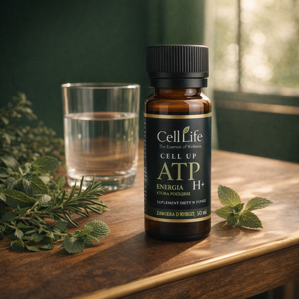 CELL UP ATP H+ Gingko biloba D-Ryboza w Płynie 50ml Koncentracja Energia