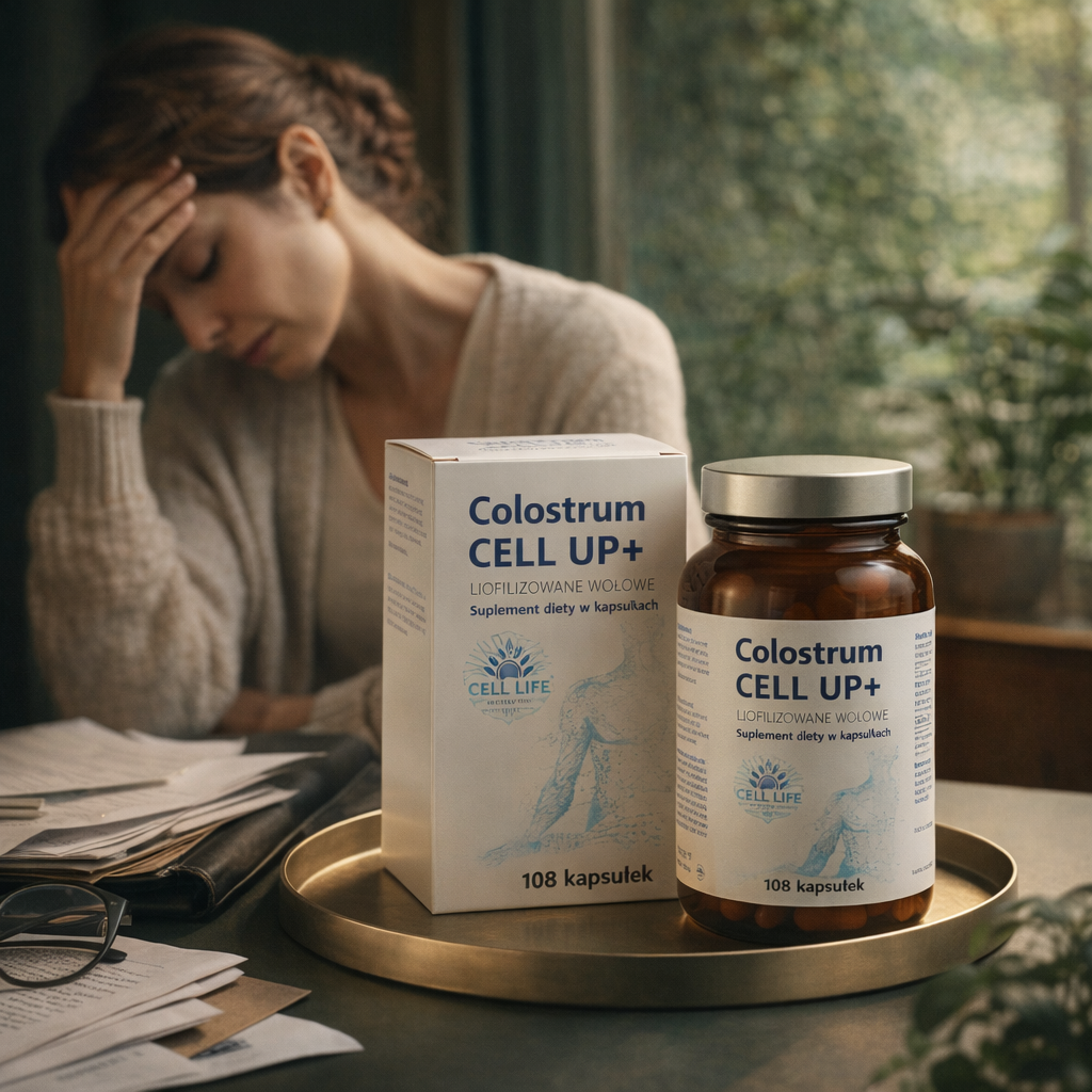 Cell Up Colostrum+ 108 kaps - odporność energia stres siara bydlęca