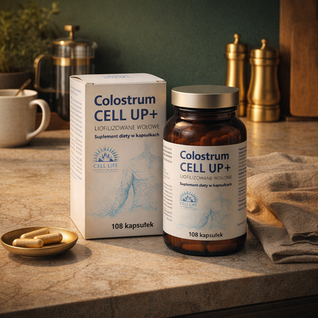Cell Up Colostrum+ 108 kaps - odporność energia stres siara bydlęca