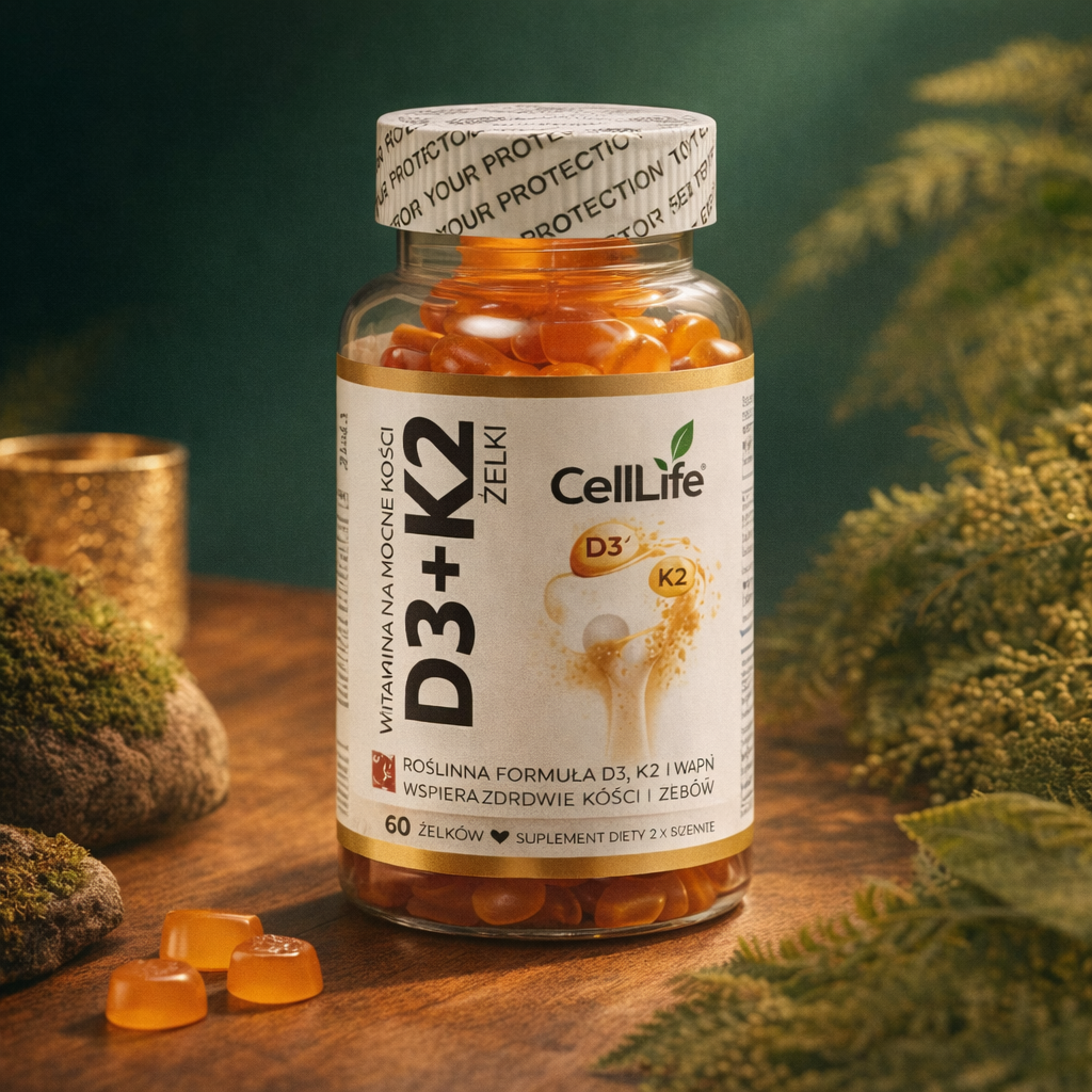 Suplement diety CELL LIFE Witamina D3 K2 na mocne kości 60 żelków