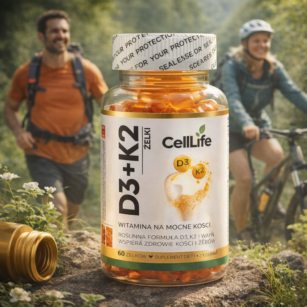 Suplement diety CELL LIFE Witamina D3 K2 na mocne kości 60 żelków