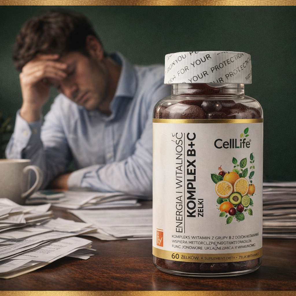 Suplement diety CELL LIFE Komplex B C energia i witalność 60 żelków