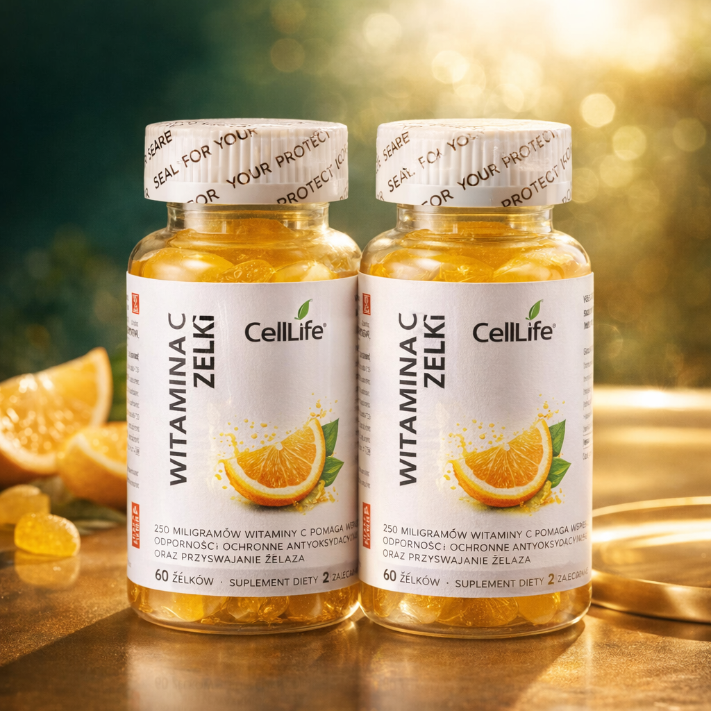 Suplement diety Cell-Life WITAMINA C w ŻELKACH 2szt odporność - 120 sztuk