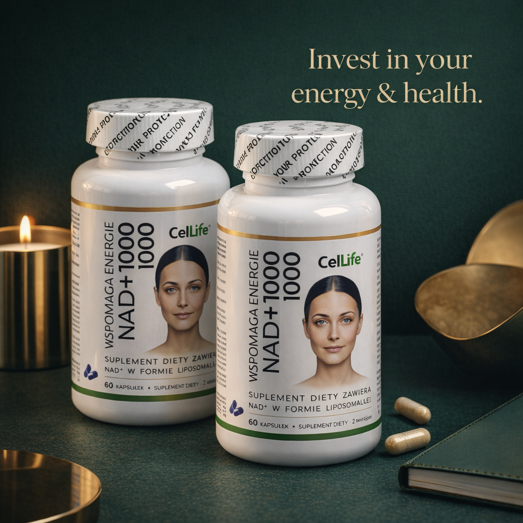 Suplement diety CELL LIFE NAD+1000 wspomaga energię 120 kapsułek