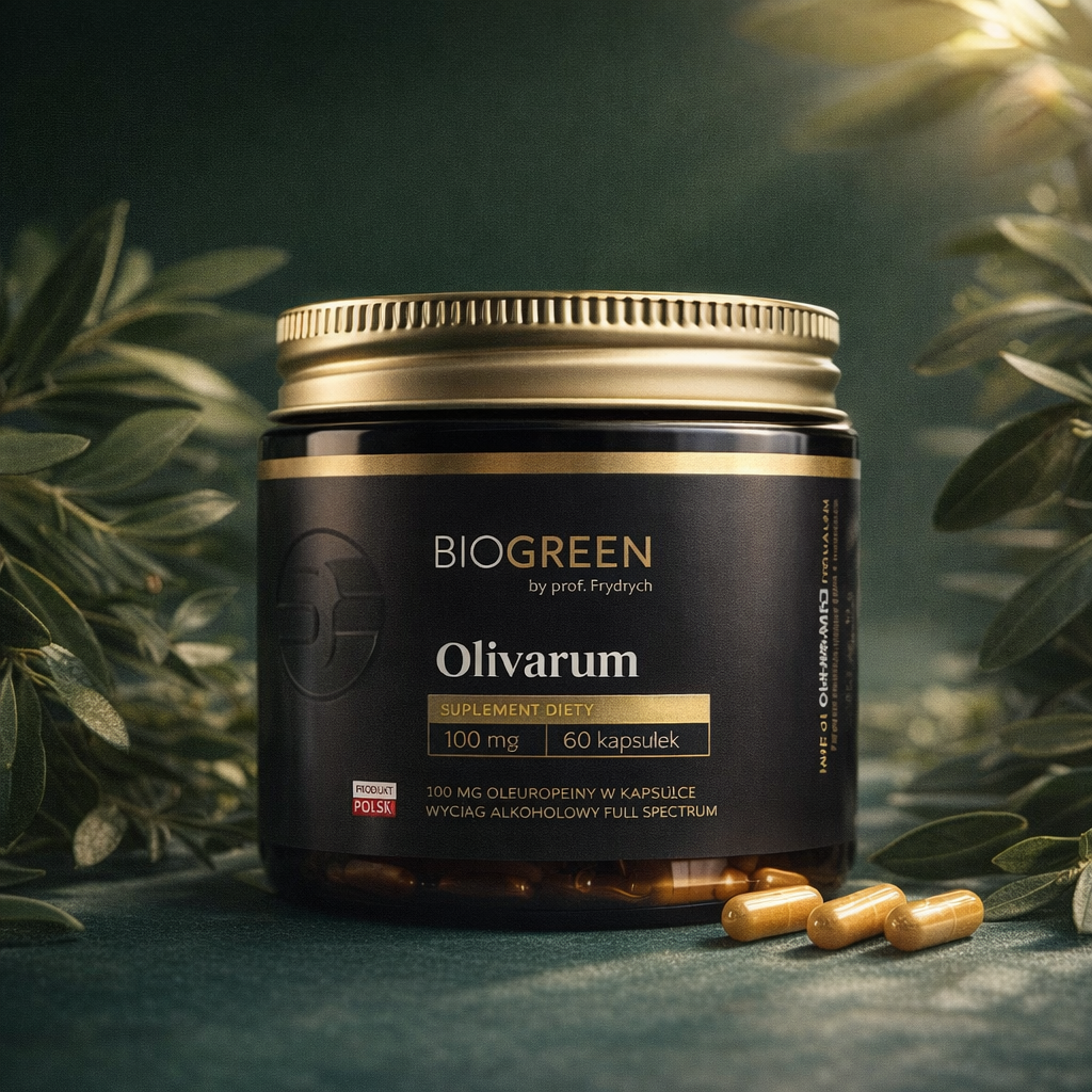 Olivarum 60 kapsułek, ekstrakt z liści oliwnych - oleuropeina 6000 mg by prof. Frydrych