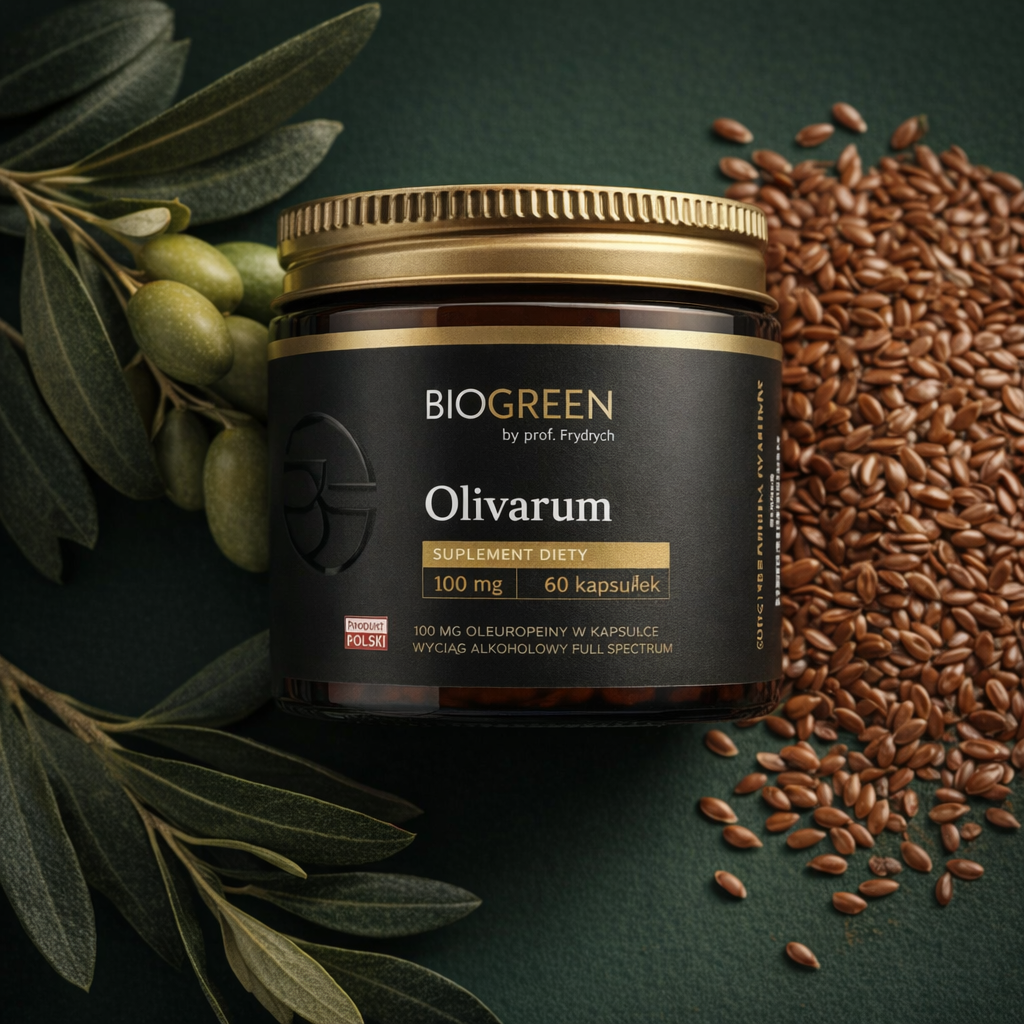 Olivarum 60 kapsułek, ekstrakt z liści oliwnych - oleuropeina 6000 mg by prof. Frydrych