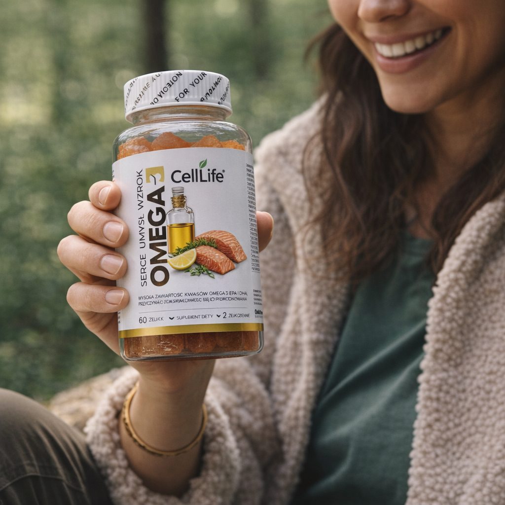 Cell Life Omega 3 Żelki Olej z Alg Morskich EPA DHA 1000 mg 60 szt.