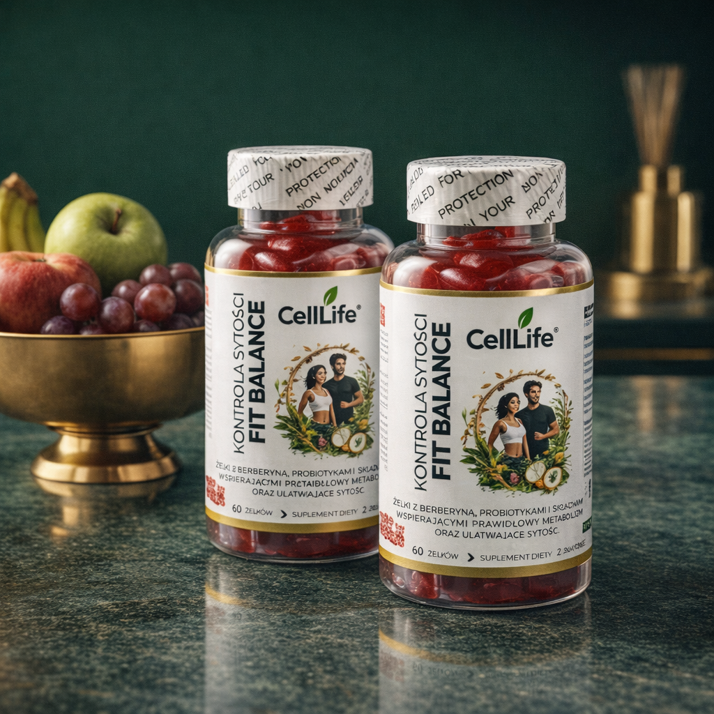 Kontrola Apetytu Berberyna Konjac CELL LIFE Fit Balance 120 żelków