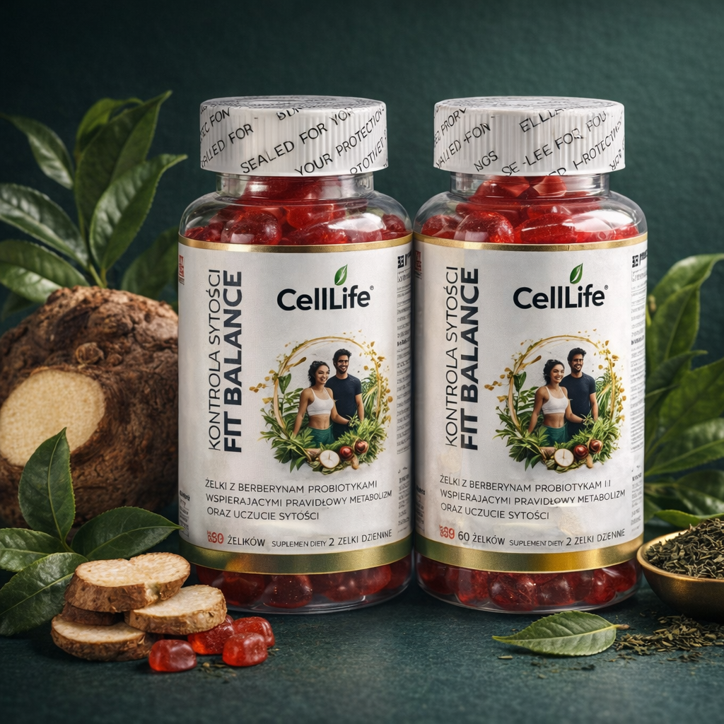 Kontrola Apetytu Berberyna Konjac CELL LIFE Fit Balance 120 żelków
