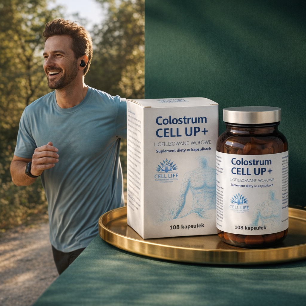 Cell Up Colostrum+ 324 kaps - odporność energia stres siara bydlęca