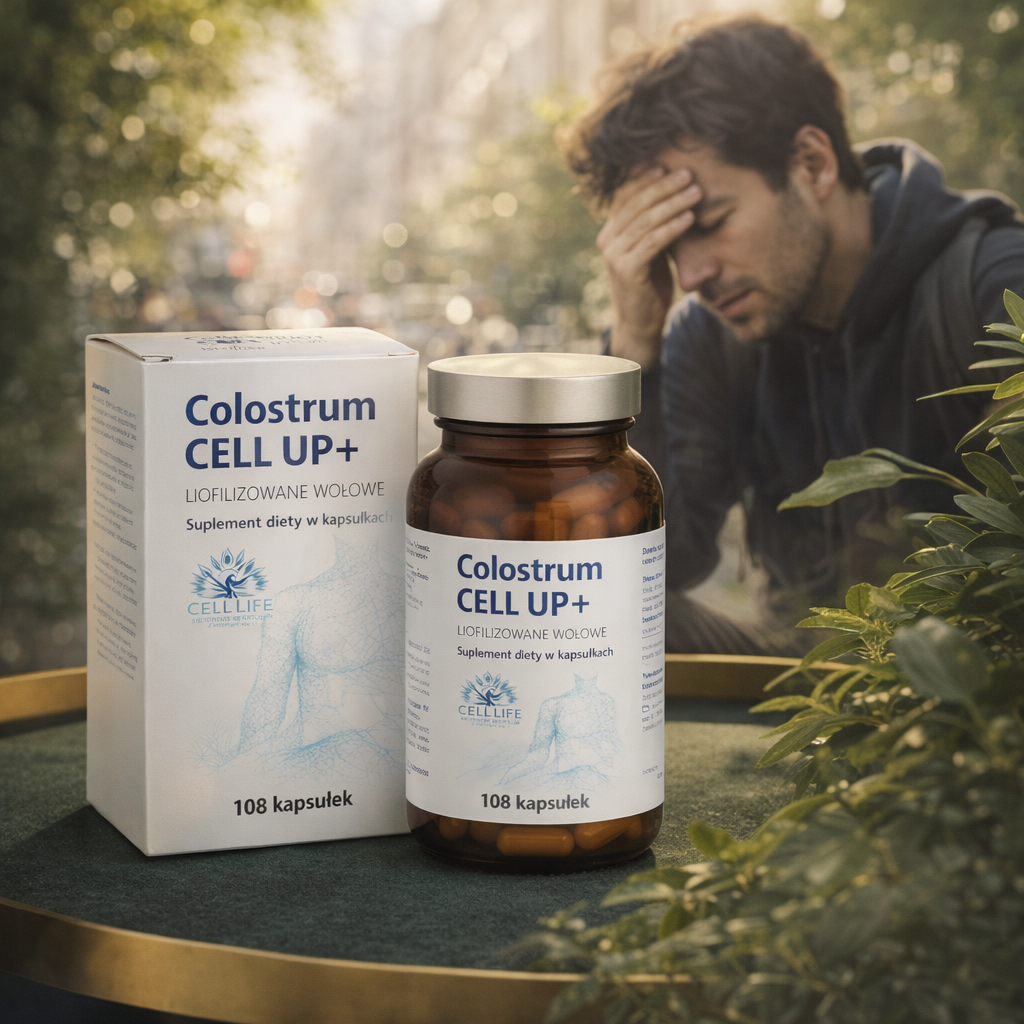 Cell Up Colostrum+ 324 kaps - odporność energia stres siara bydlęca