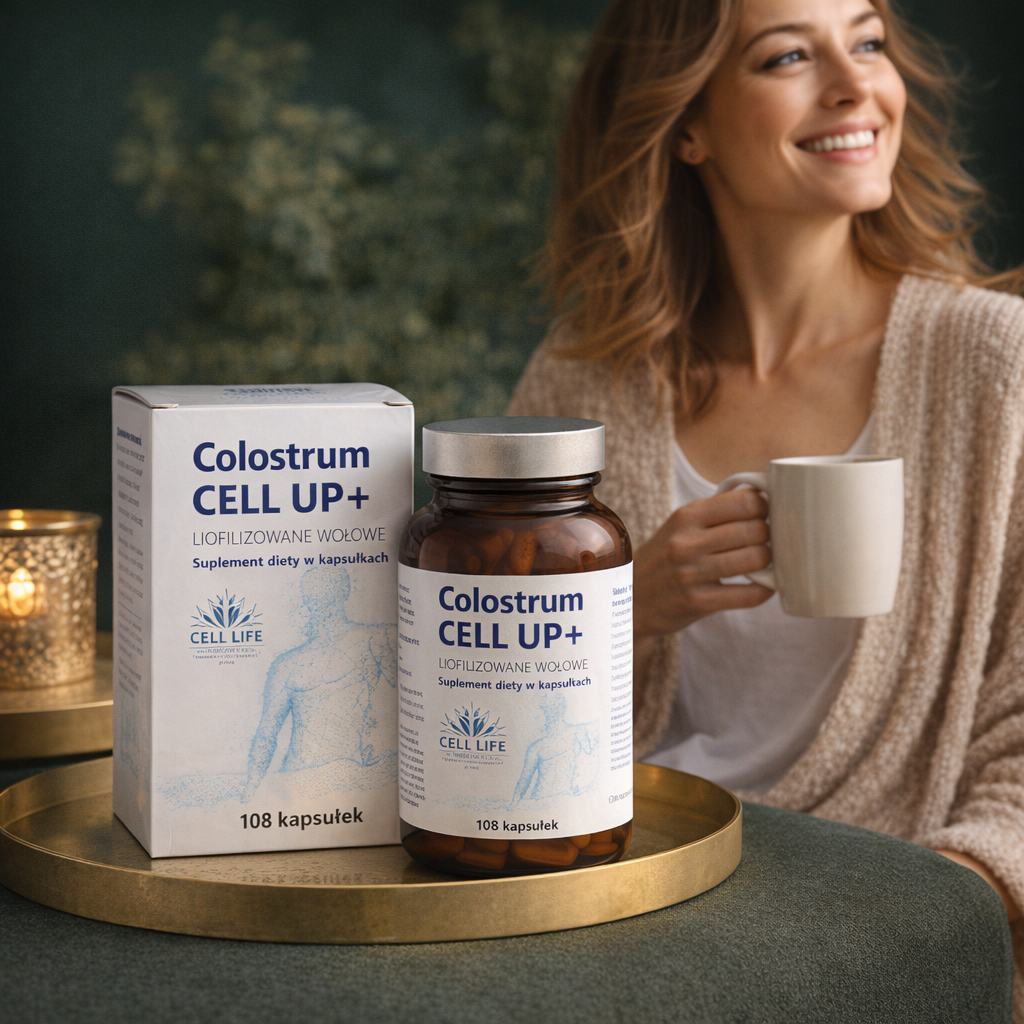 Cell Up Colostrum+ 216 kaps - odporność energia stres siara bydlęca