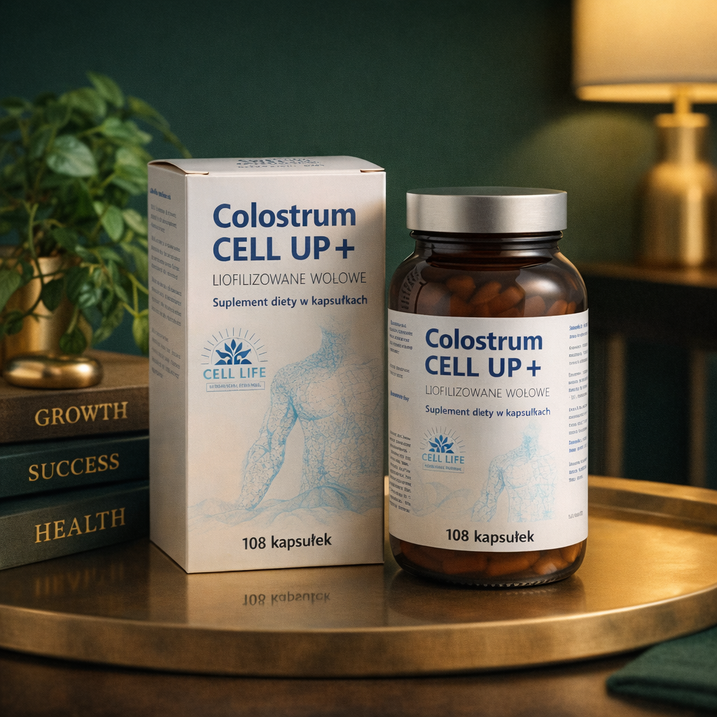 Cell Up Colostrum+ 216 kaps - odporność energia stres siara bydlęca
