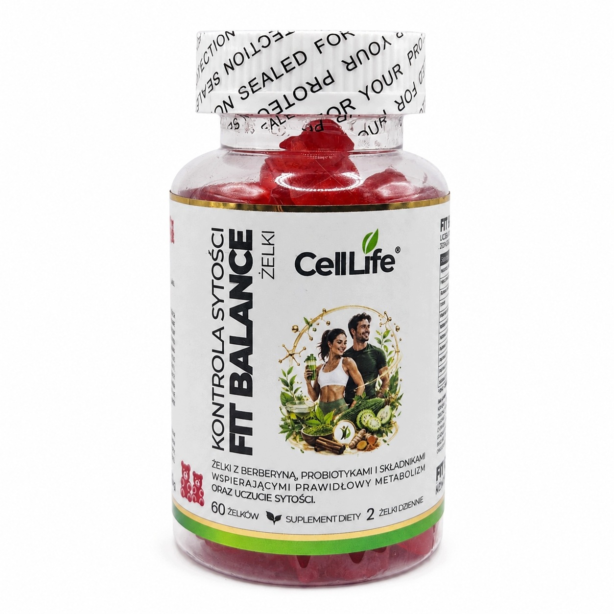 Kontrola Apetytu Berberyna Konjac Cell Life FIT BALANCE 60 żelków