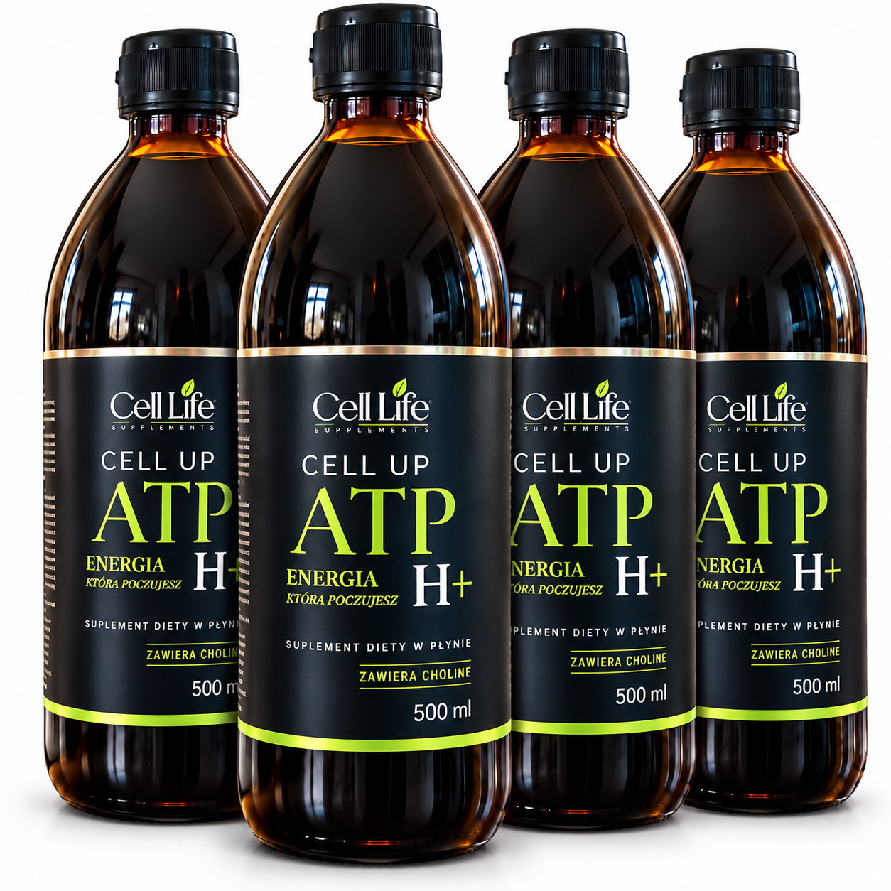 Cell Up ATP H+ 4x500ml Energia Koncentracja Odporność Suplement